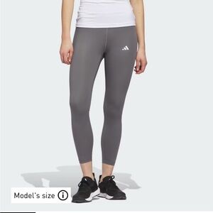 Adidas Grey Techfit Long Leggings Mesh Slate Gray Compression Athletic Running